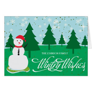 wintry wishes greeting card
