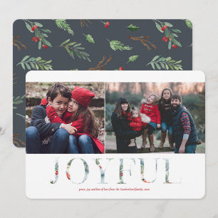 Wintry Wonderland Christmas Holiday 2 Photo Card