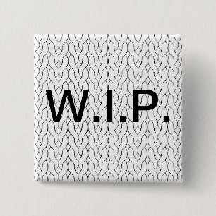 WIP work in progress knitting button