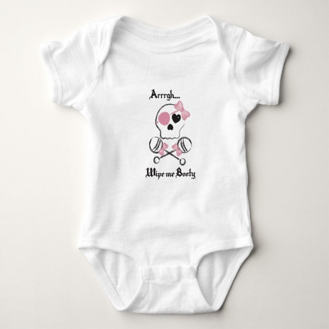 Wipe me Booty Baby Girl Bodysuit (Front)