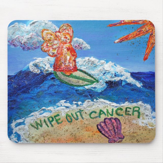 Wipe Out Cancer Angel Mouse Pad (Front)