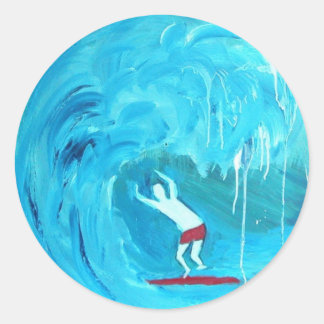 WIPE OUT CLASSIC ROUND STICKER