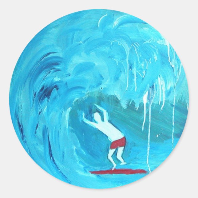WIPE OUT CLASSIC ROUND STICKER (Front)