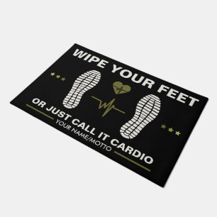 Wipe Your Feet for Gym Lovers, Funny Fitness Doormat
