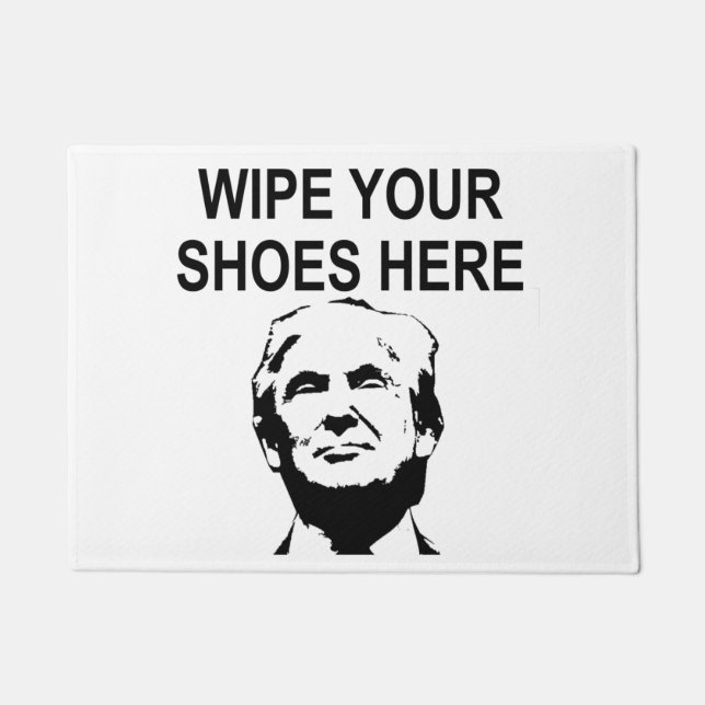 Wipe Your Shoes on Trump's Face Doormat (Front)