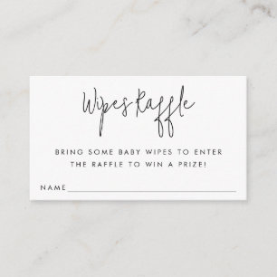 Wipes Raffle Ticket Baby Shower Insert Card