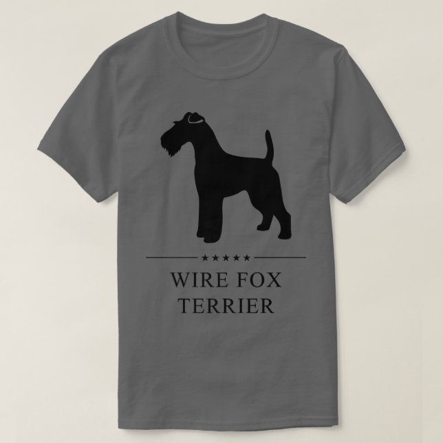 Wire Fo Terrier Black Silhouette Premium  T-Shirt (Design Front)