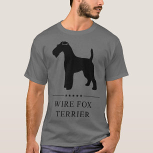 Wire Fo Terrier Black Silhouette Premium  T-Shirt