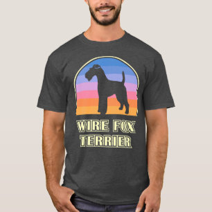 Wire Fo Terrier Vintage Sunset Dog T-Shirt