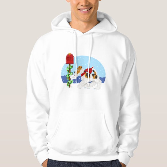 Wire Fox Christmas Mail Hoodie (Front)
