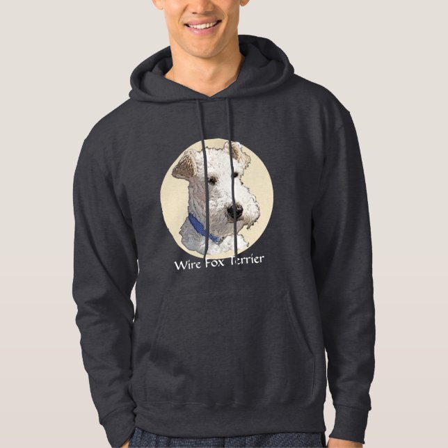 Wire Fox Terrier Art Hoodie (Front)