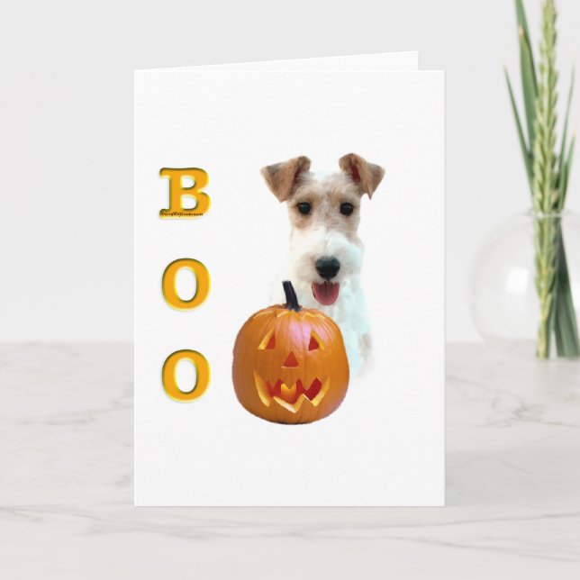 Wire Fox Terrier Boo Card (Front)