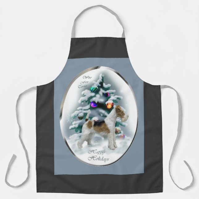 Wire Fox Terrier Christmas Gifts Apron (Front)
