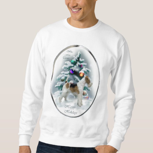 Wire Fox Terrier Christmas Gifts Sweatshirt (Front)