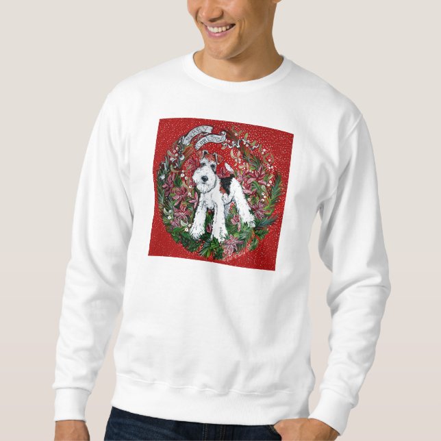 Wire Fox Terrier Christmas Sweatshirt (Front)