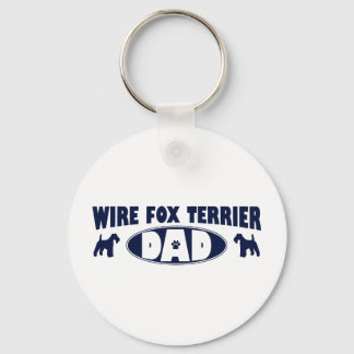 Wire Fox Terrier Dad Key Ring