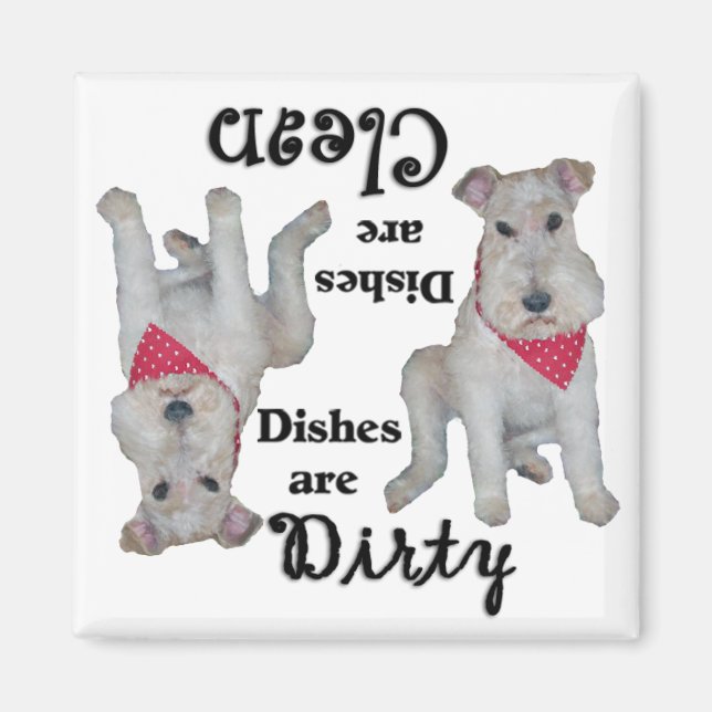 Wire Fox Terrier Dishwasher Magnet (Front)