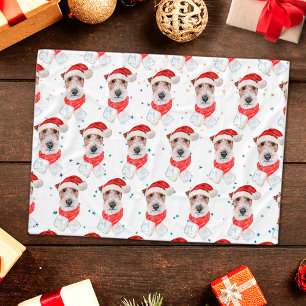 Wire Fox Terrier Dog Breed Christmas Stars Fleece Blanket
