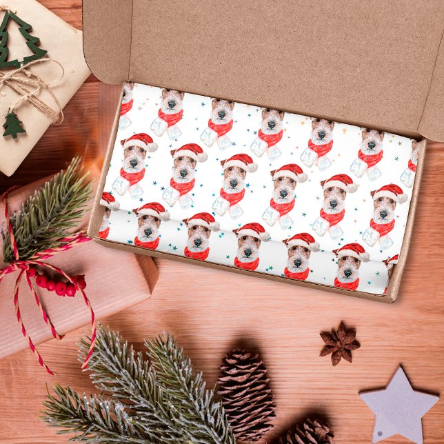 Wire Fox Terrier Dog Breed Christmas Stars Tissue Paper (Creator Uploaded)
