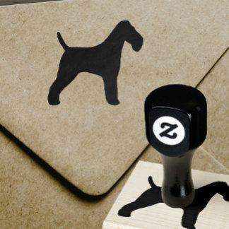Wire Fox Terrier Dog Breed Silhouette Rubber Stamp