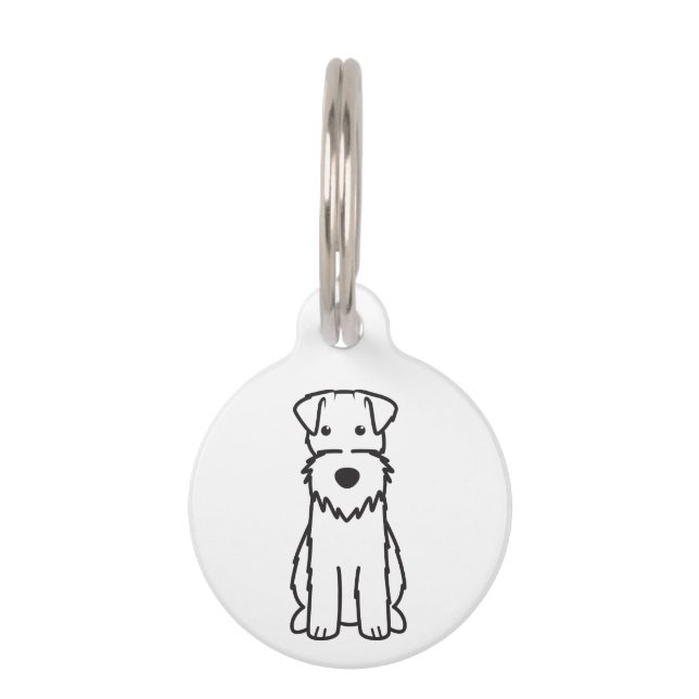 Wire Fox Terrier Dog Cartoon Pet Tag (Front)
