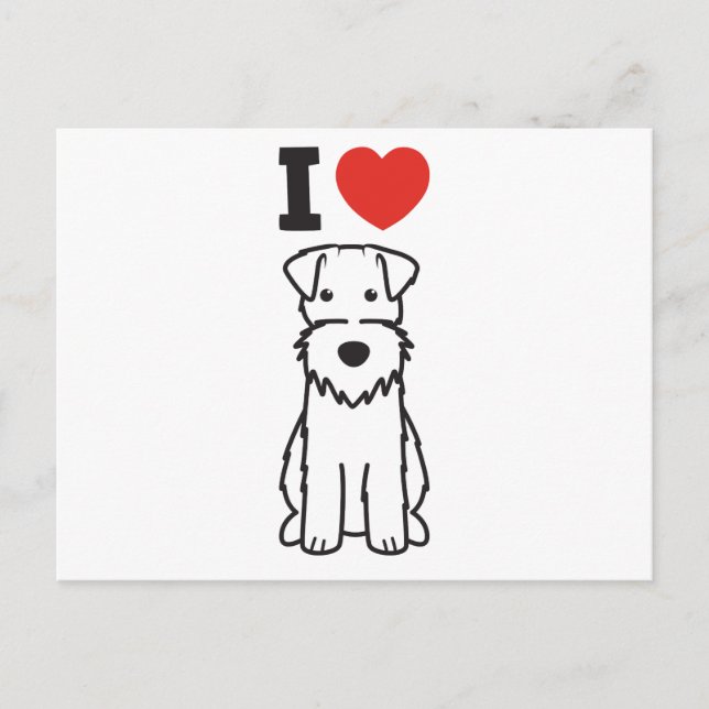 Wire Fox Terrier Dog Cartoon Postcard (Front)