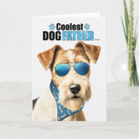 Wire Fox Terrier Dog Coolest Dad Father's Day