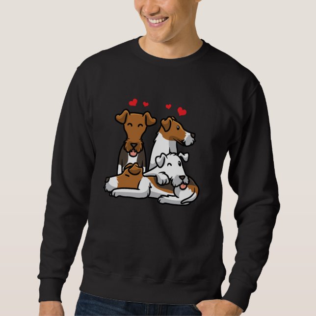Wire Fox Terrier Dog Sweatshirt (Front)