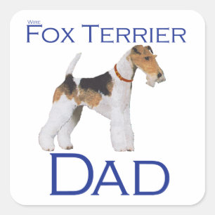 Wire Fox Terrier Father's Day Square Sticker