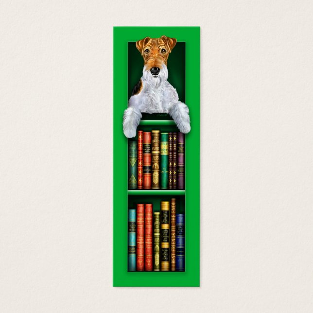 Wire Fox Terrier Green Bookmark (Front)
