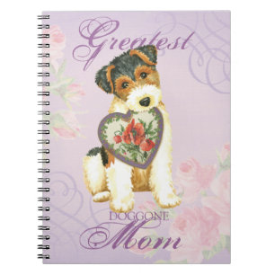Wire Fox Terrier Heart Mum Notebook