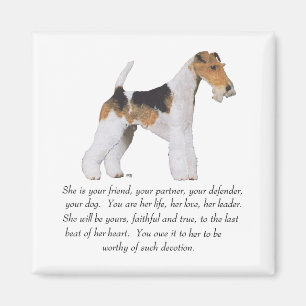 Wire Fox Terrier Keepsake FEMALE Magnet