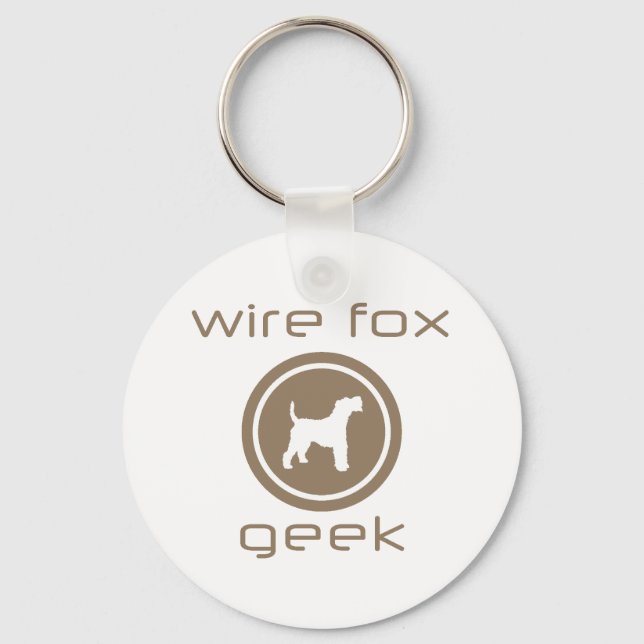 Wire Fox Terrier Key Ring (Front)