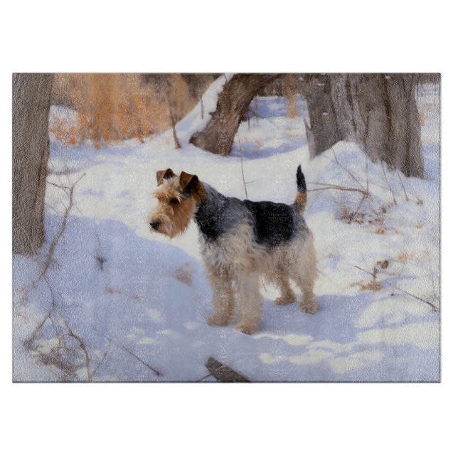 Wire Fox Terrier Let It Snow Christmas  Cutting Board (Front)
