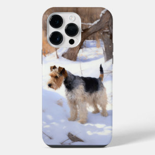Wire Fox Terrier Let It Snow Christmas iPhone 14 Pro Max Case