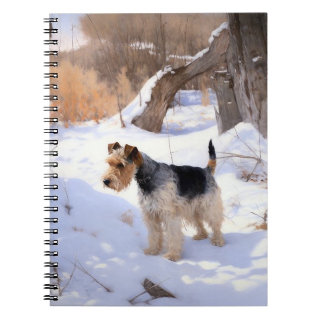 Wire Fox Terrier Let It Snow Christmas  Notebook (Front)