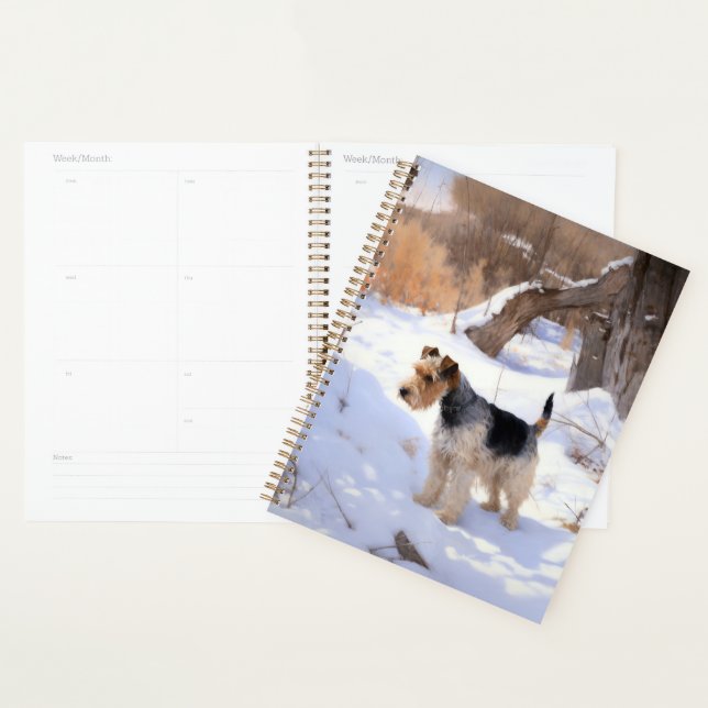 Wire Fox Terrier Let It Snow Christmas  Planner (Display)