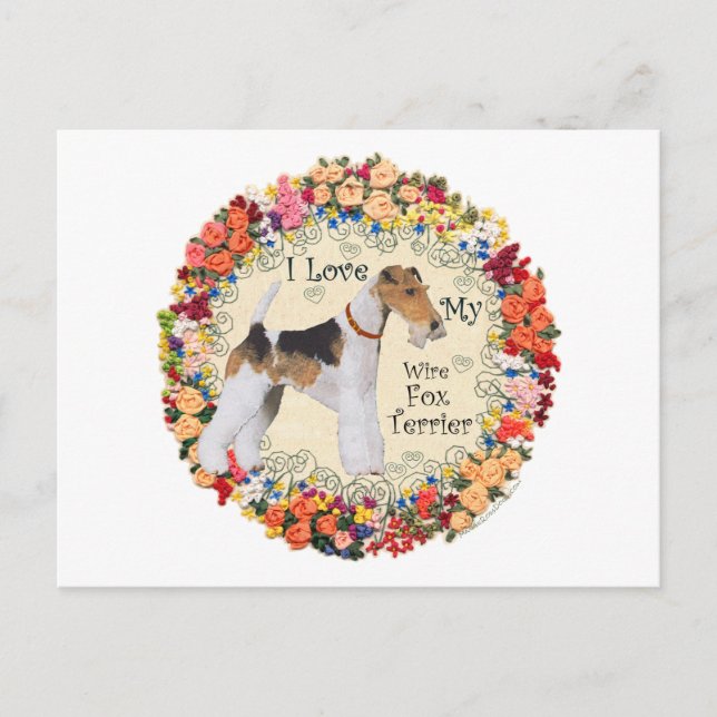 Wire Fox Terrier Love Postcard (Front)
