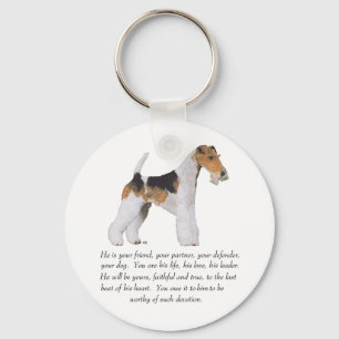 Wire Fox Terrier Memory / Dedication MALE Key Ring