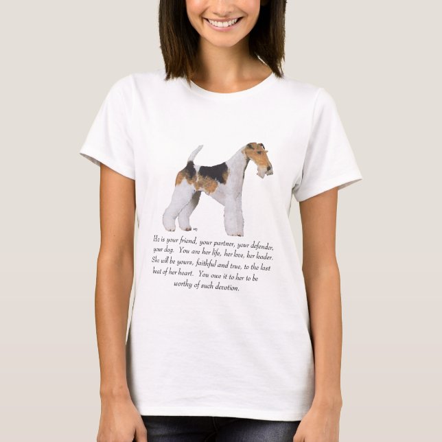 Wire Fox Terrier Memory / Dedication MALE T-Shirt (Front)