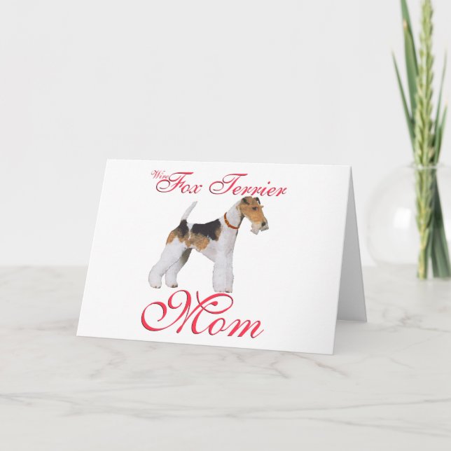 Wire Fox Terrier Mother's Day Card (Front)