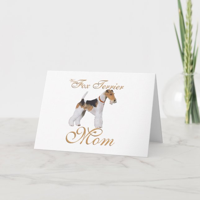 Wire Fox Terrier Mother's Day Card (Front)