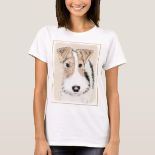 Wire Fox Terrier Painting - Cute Original Dog Art T-Shirt