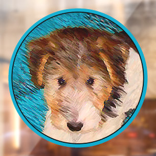 Wire Fox Terrier Puppy Painting - Original Dog Art