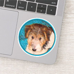 Wire Fox Terrier Puppy Painting - Original Dog Art