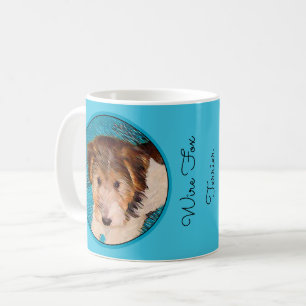 Wire Fox Terrier Puppy Painting - Original Dog Art Coffee Mug