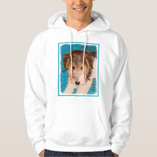 Wire Fox Terrier Puppy Painting - Original Dog Art Hoodie