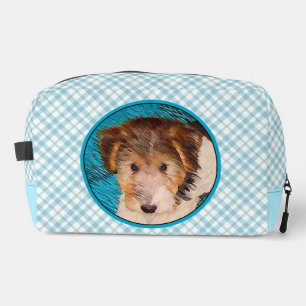 Wire Fox Terrier Puppy Painting tricolor Dog Art Dopp Kit