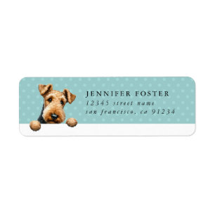 Wire Fox Terrier Return Address Labels