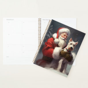 Wire Fox Terrier Santa Claus Festive Christmas Planner